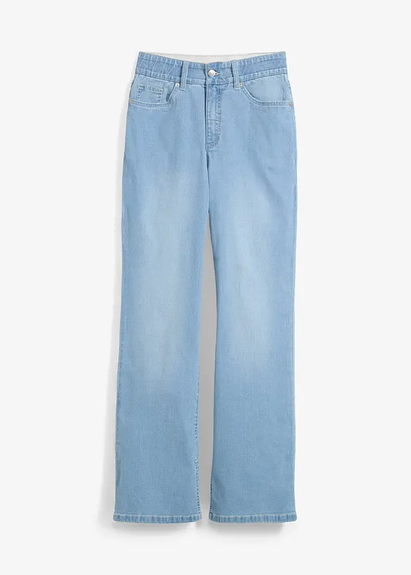 Straight-jeans, High Waist, splitt i kanten, bonprix