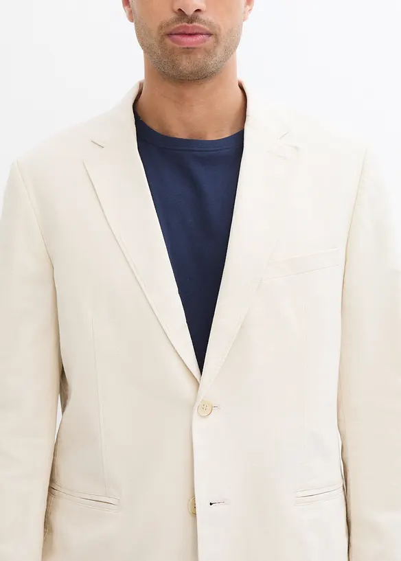 Blazer med lin, Regular Fit, bonprix