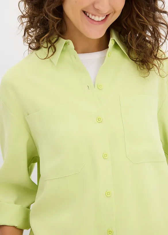 Bluse i lett viskosemiks, bonprix