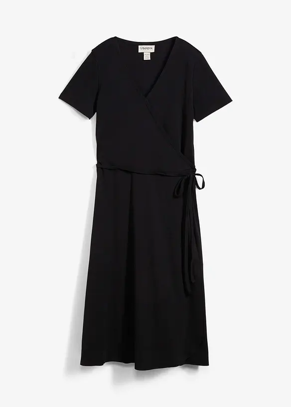 Jerseykjole i omslagsstil, bonprix