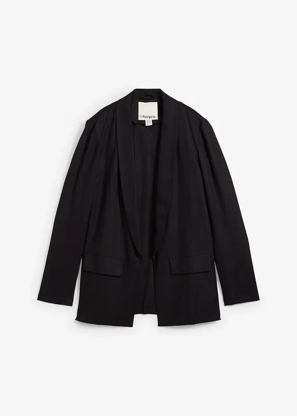 Blazer i lin med viskose og vid modell, bonprix