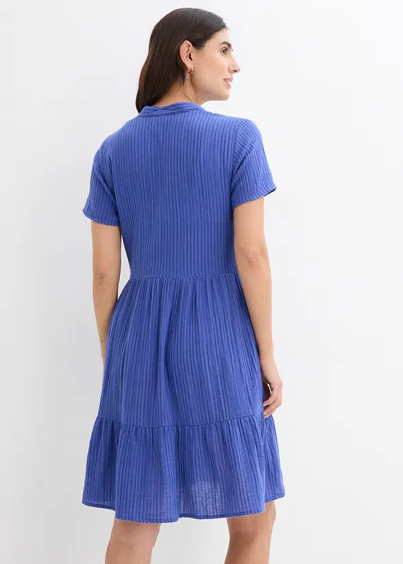 Musselin-kjole med stripemønster, bonprix