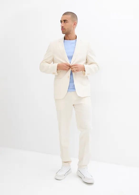 Dressbukse med lin, Regular Fit, bonprix