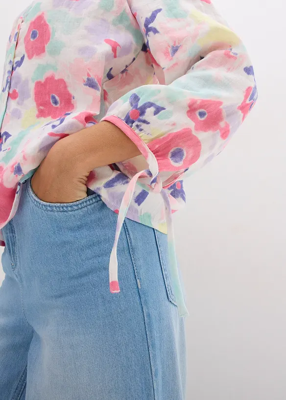 Bluse i bomullsmusselin, bonprix