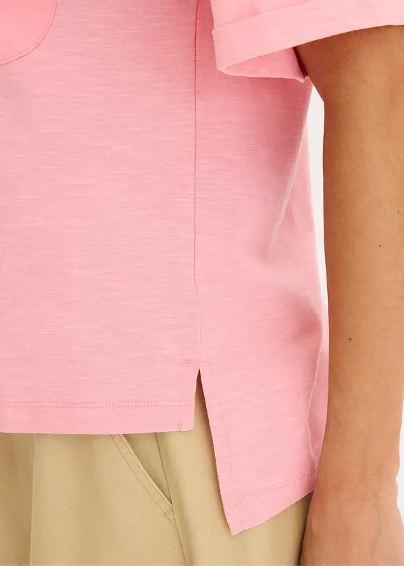 Oversized topp i ren bomull, bonprix