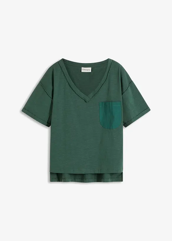 Oversized topp i ren bomull, bonprix