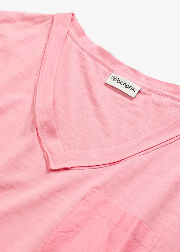 Oversized topp i ren bomull, bonprix