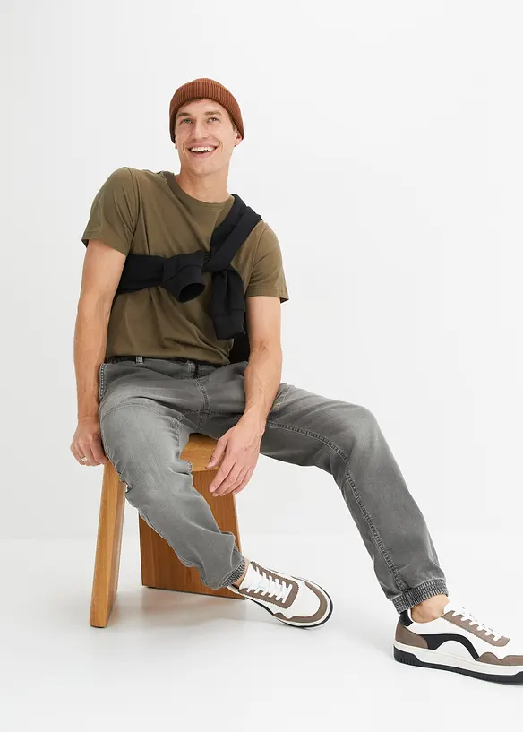 Regular Fit stretch-slip on-jeans, Straight, bonprix