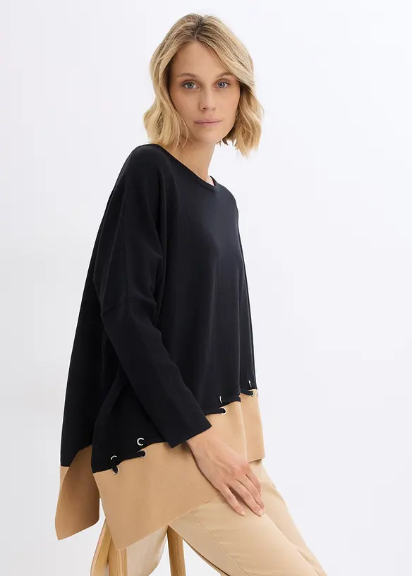 Finstrikket ponchogenser, bonprix