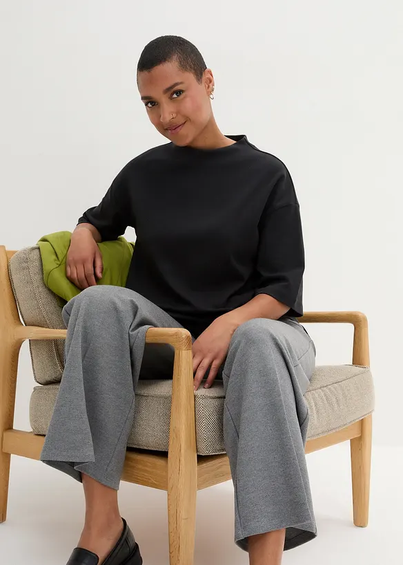 Oversized topp i ren økologisk bomull, bonprix