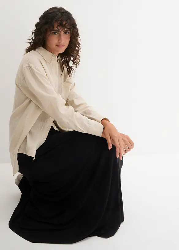 Jerseyskjørt i viskosemiks, bonprix