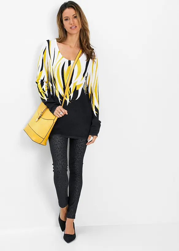 Jeggings med leopardmønster, bonprix