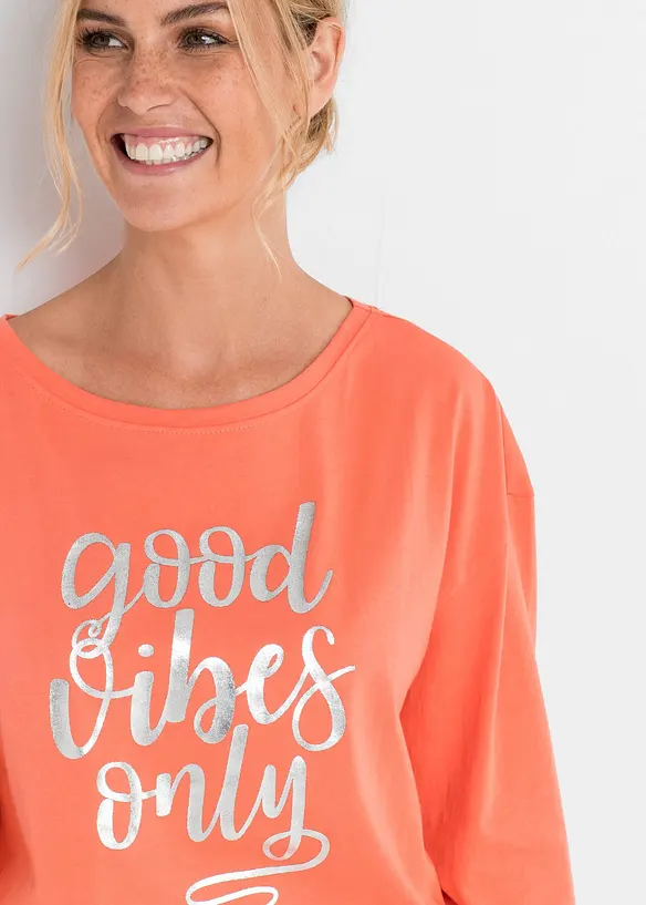 Pyjamas med oversized topp, bonprix
