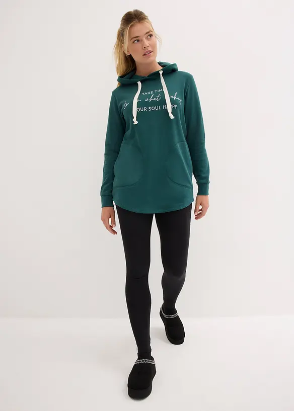 Joggedress med lang sweatshirt og leggings (2-delt sett), bonprix