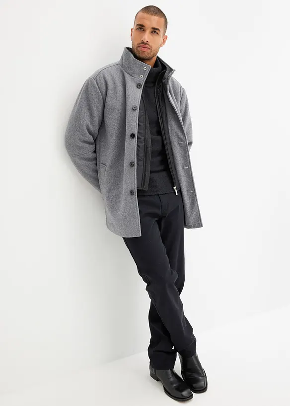 Outdoorjakke i ull-look, bonprix