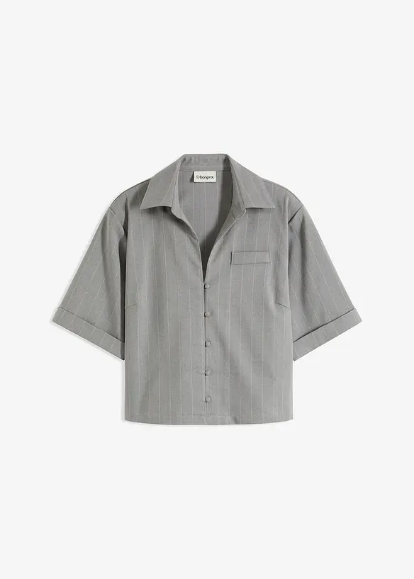 Skjortebluse med nålestripemønster, bonprix