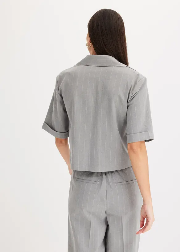 Skjortebluse med nålestripemønster, bonprix