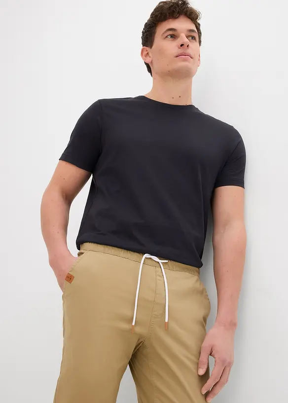 Regular Fit-slip on-bukse med stretch, Straight, bonprix