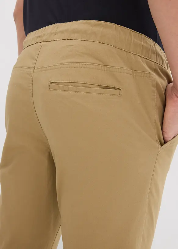Regular Fit-slip on-bukse med stretch, Straight, bonprix