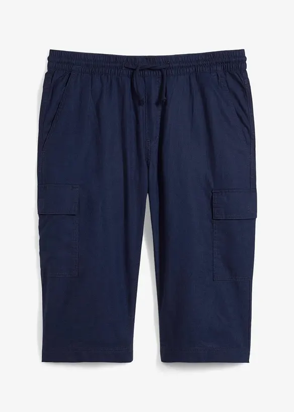 Regular Fit-cargo-bermudashorts med lin, bonprix