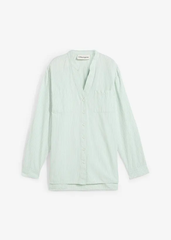Lang bluse med ermer som kan brettes opp, bonprix