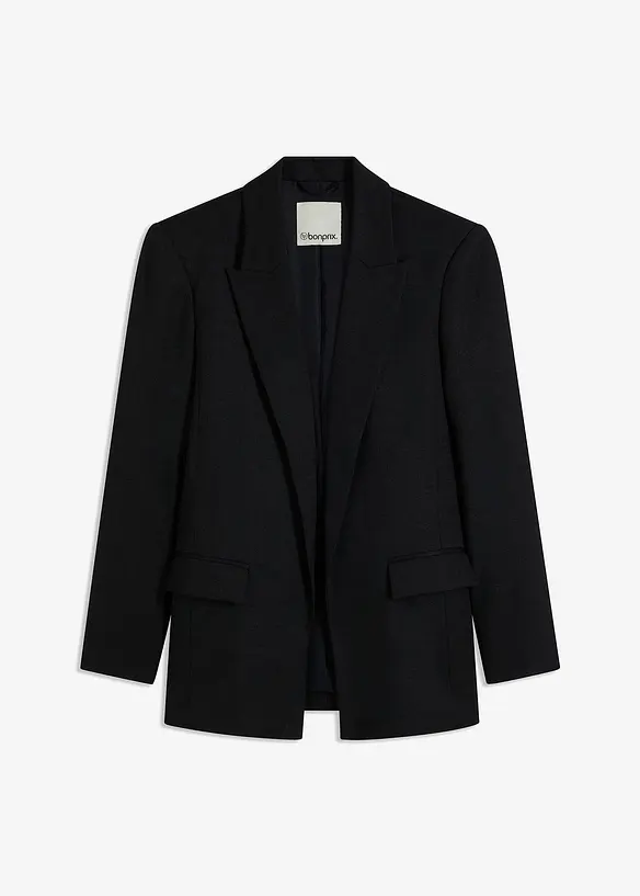 Blazer i lin-look med stripete fôr, bonprix