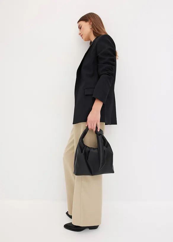 Blazer i lin-look med stripete fôr, bonprix