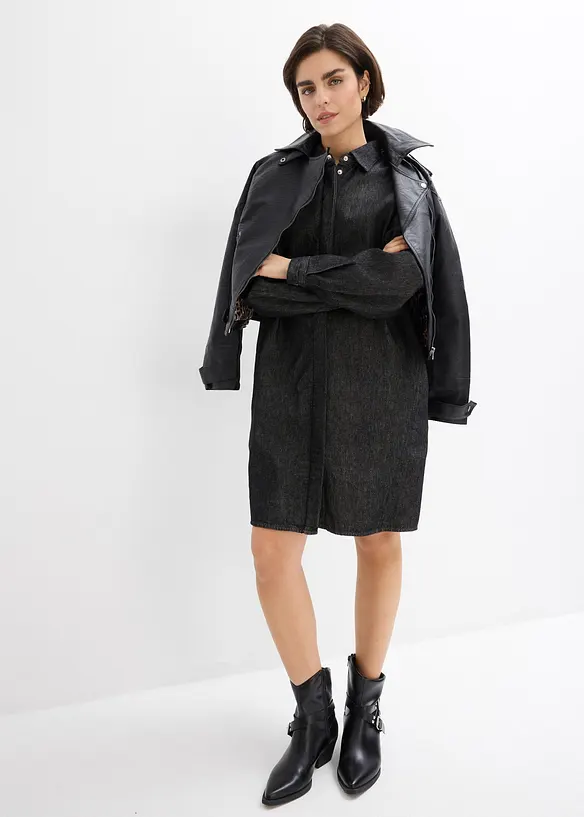 Oversized jeanskjole, bonprix