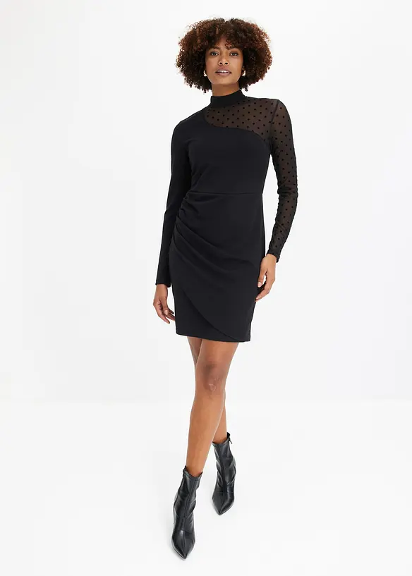 One shoulder-kjole i ettersittende modell, bonprix