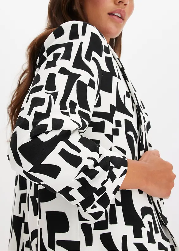 Lang, mønstret blazer, bonprix