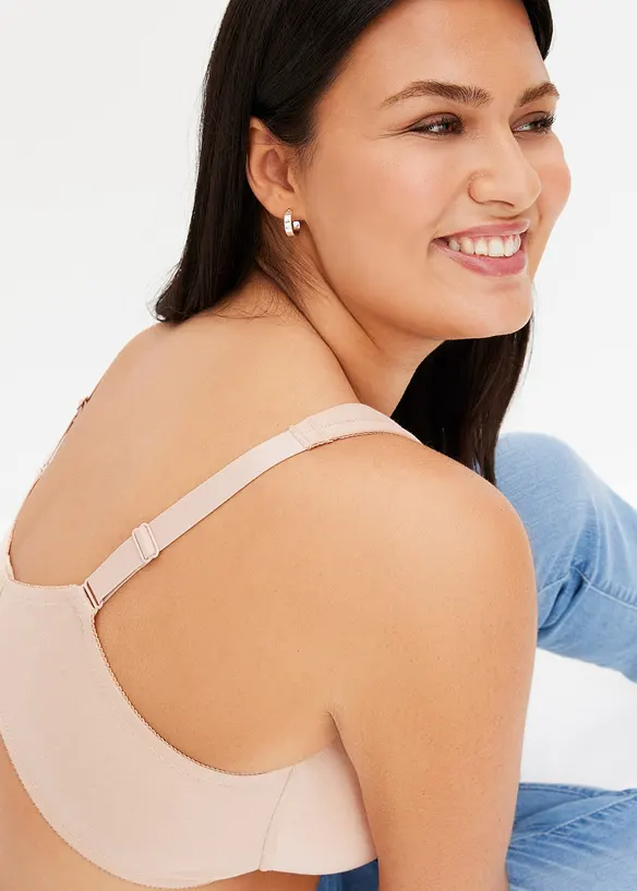 Padded-BH med bøyle og økologisk bomull (2-pack), bonprix