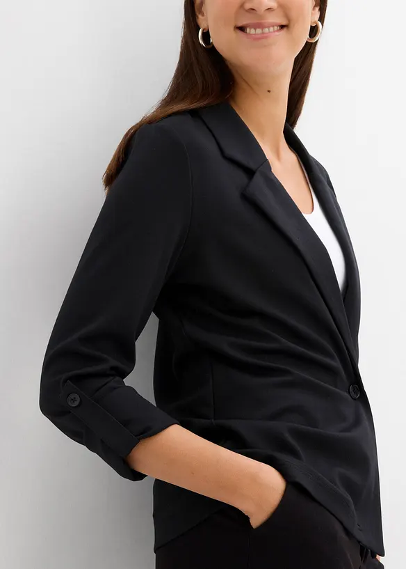 Sweatshirtblazer i viskosemiks, bonprix