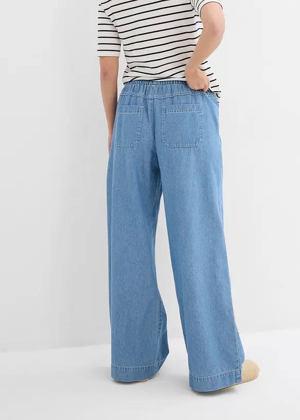 Wide Leg-jeans, Mid Waist, komfortlinning, bonprix