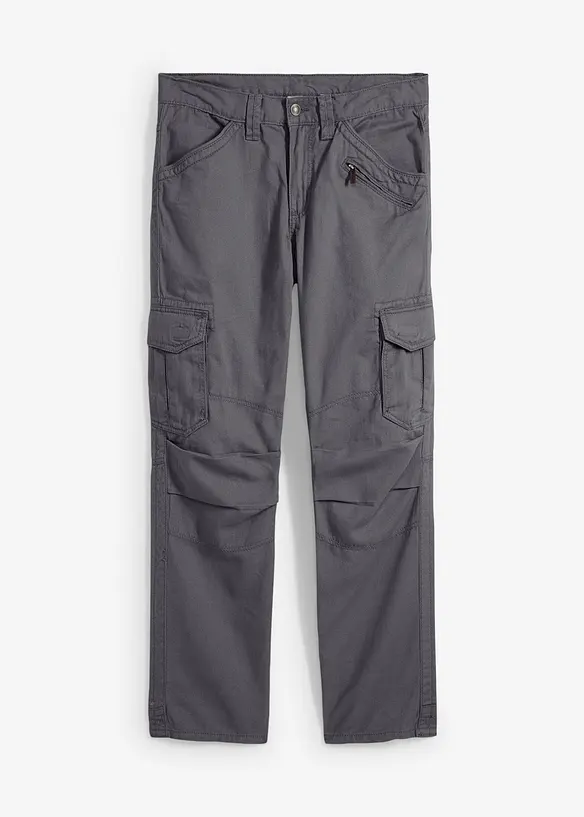 Relaxed Fit-cargobukse i bomull, Straight, bonprix