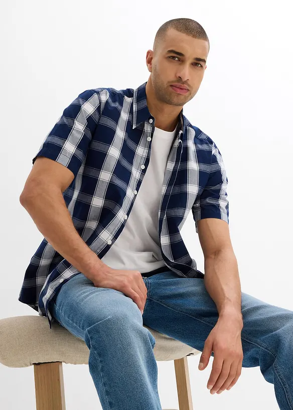 T-skjorte i økologisk bomull, Slim Fit (2-pack), bonprix