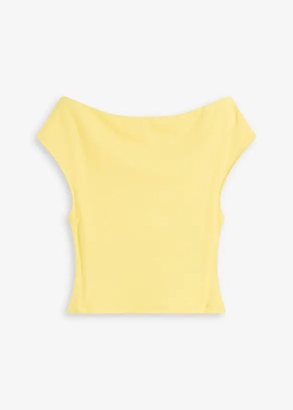 Off shoulder-topp i økologisk bomull, bonprix