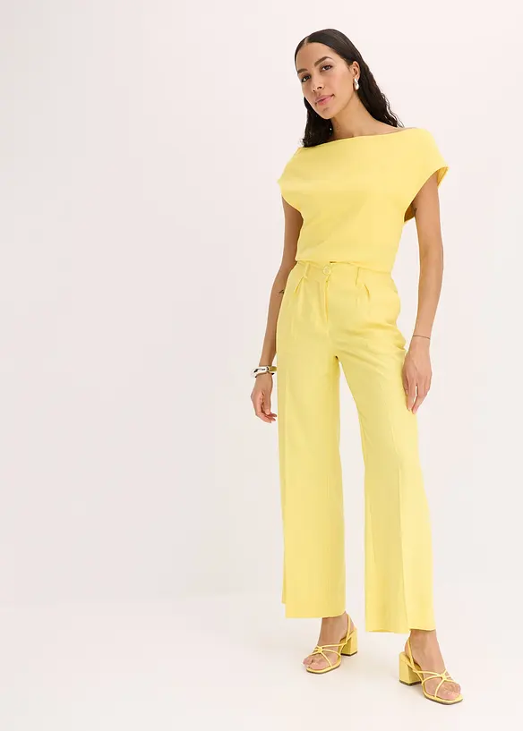 Off shoulder-topp i økologisk bomull, bonprix