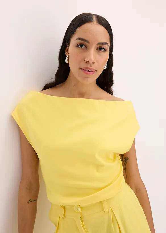 Off shoulder-topp i økologisk bomull, bonprix