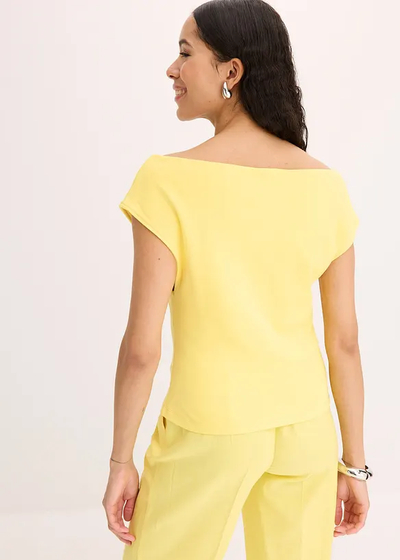 Off shoulder-topp i økologisk bomull, bonprix