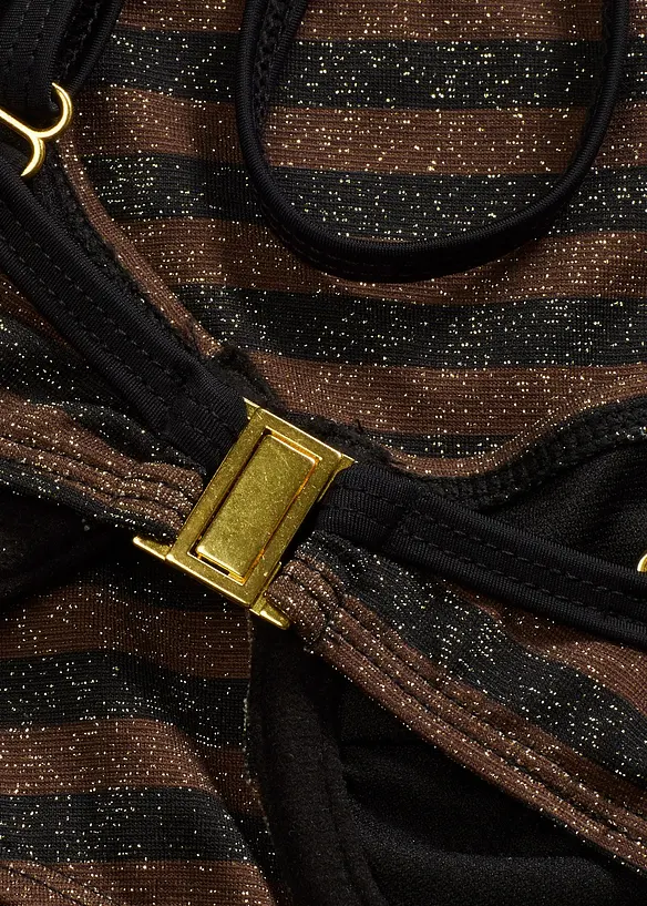 Bøyle-bikini i glitrende materiale (2-delt sett), bonprix