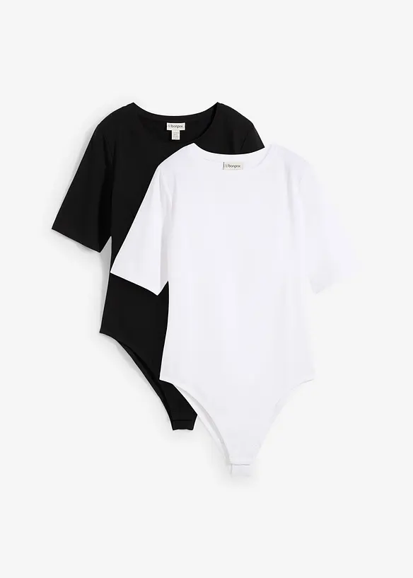 Kortermet body (2-pack), bonprix
