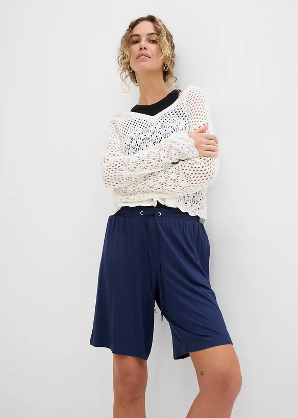 Trikot-bermudashorts i lett viskose, bonprix