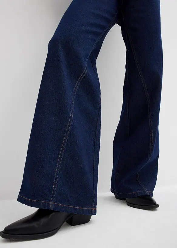 Wide Leg-jeans, High Waist, Low Stretch, bonprix