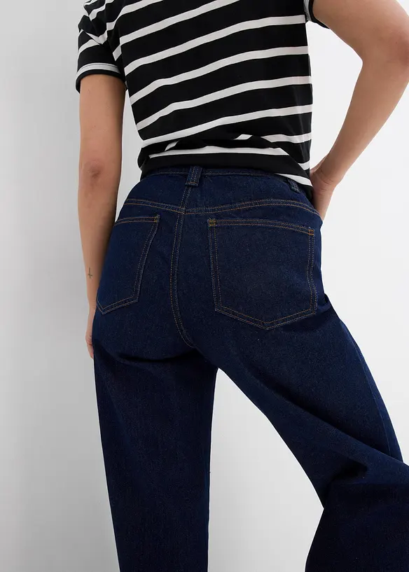 Wide Leg-jeans, High Waist, Low Stretch, bonprix