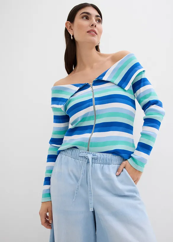 Wide Leg-jeans, Mid Waist, komfortlinning, bonprix