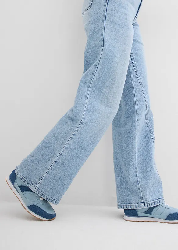 Wide Leg-jeans, High Waist, Low Stretch, bonprix