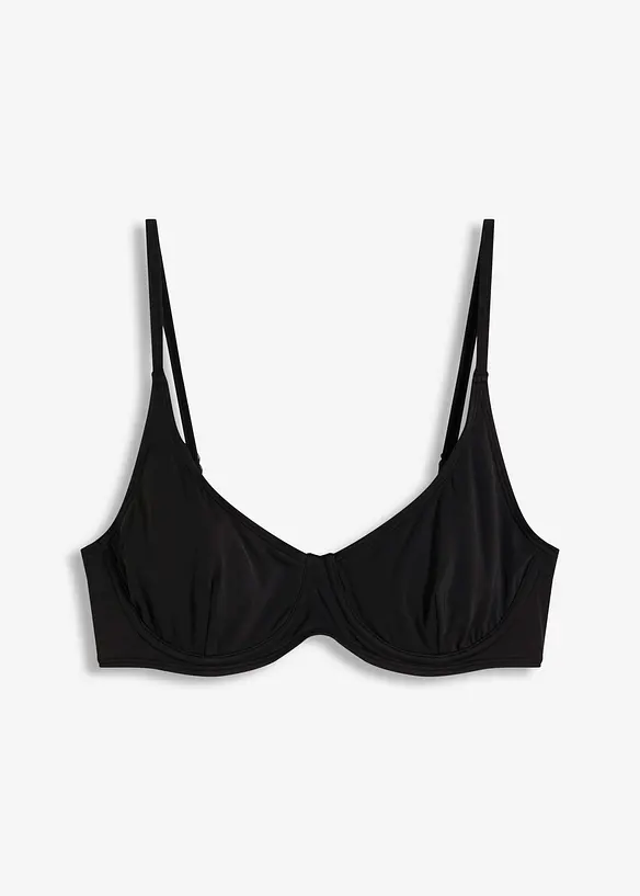 Bøyle-bikinioverdel i glinsende materiale, bonprix