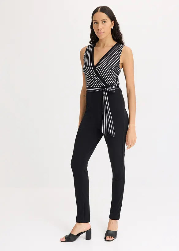 Jumpsuit i jersey med stripemønster, bonprix