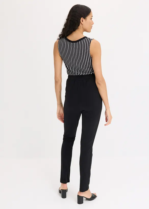 Jumpsuit i jersey med stripemønster, bonprix