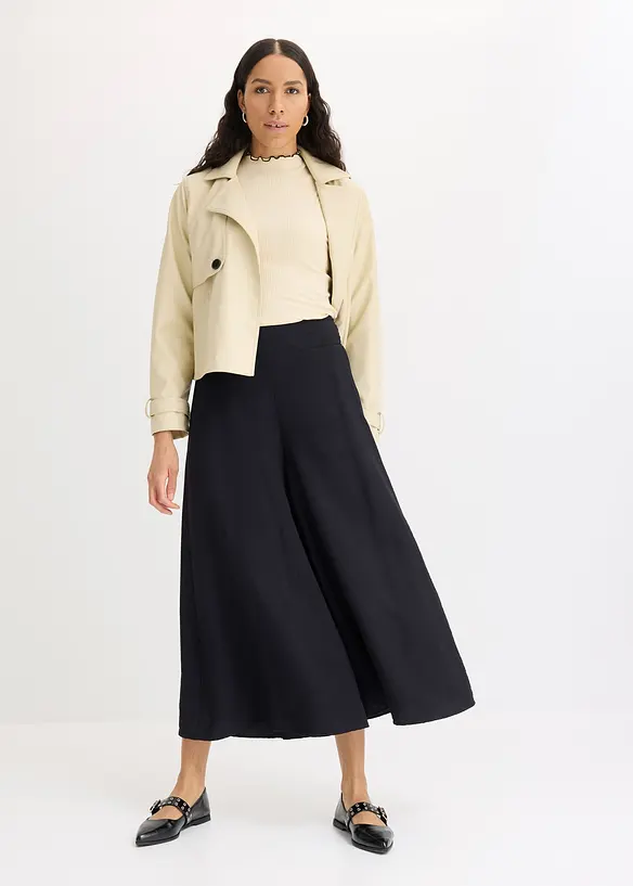 Culottes i lett crinklet materiale, bonprix